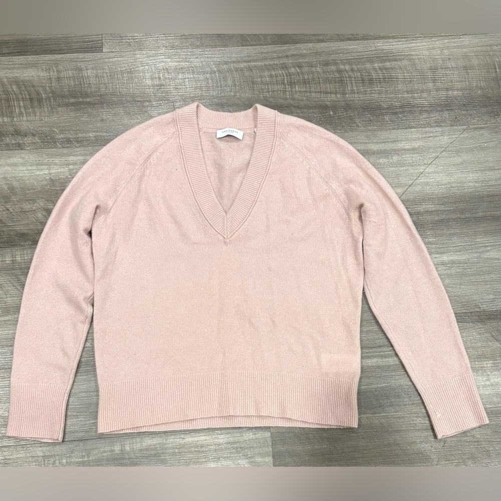 Equipment Femme Pink 100%‎ Cashmere V-Neck Sweater Women’s XS Soft Knit
